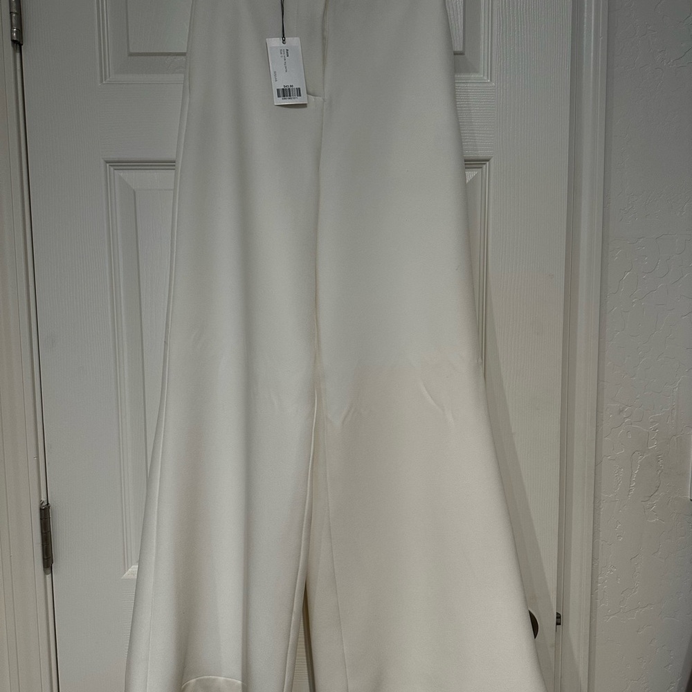 ASOS Cream Wide Leg Pants